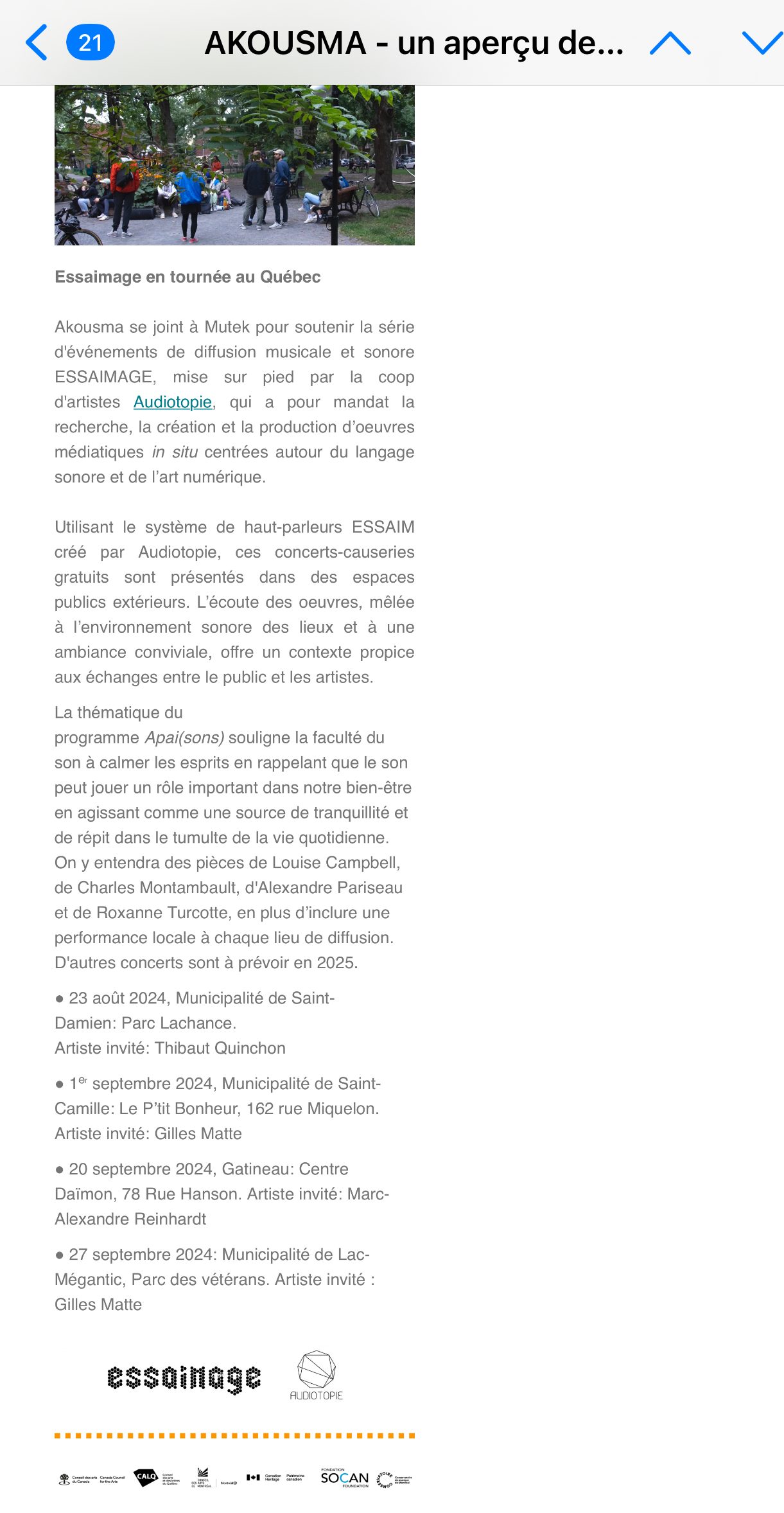 Tournée Audiotopie_Essaimage2024
